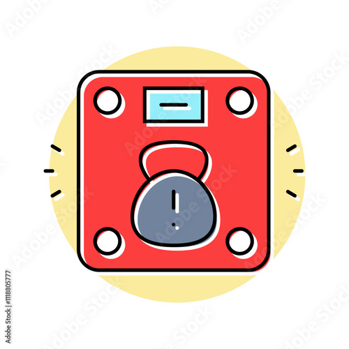 weight gain obesity overweight color icon vector. weight gain obesity overweight sign. isolated symbol illustration