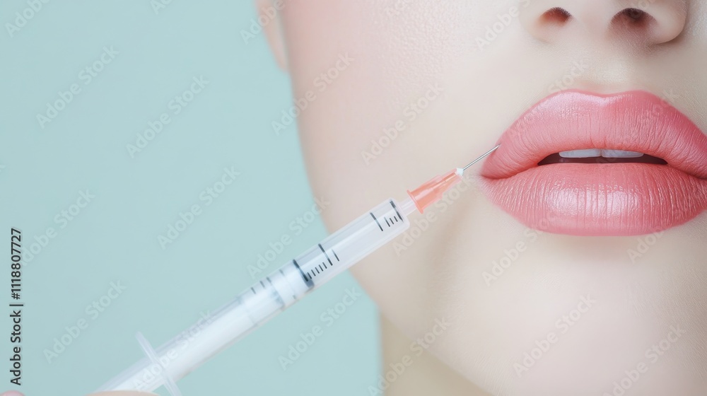 Close-Up of Professional Lip Enhancement Process Close-Up of Professional Lip Enhancement Process