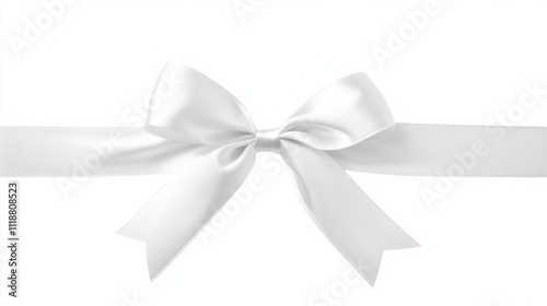 Elegant white bow decoration event styling minimalist design studio setting aesthetic appeal