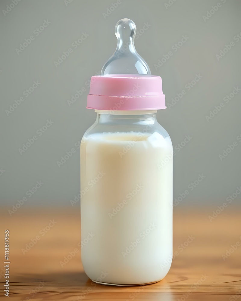 image d'un biberon de bébé rempli de lait pour le repas de bébé image d'un biberon de bébé rempli de lait pour le repas de bébé