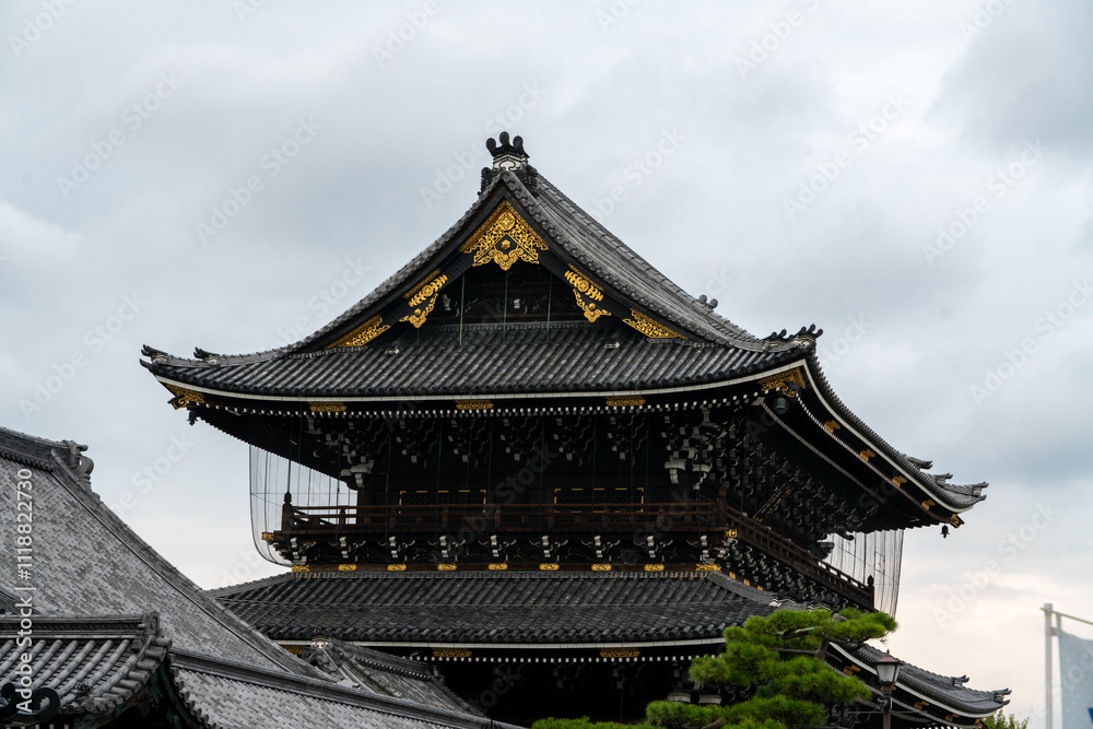 The Higashi Hongan-ji Temple in Kyoto, Japan The Higashi Hongan-ji Temple in Kyoto, Japan