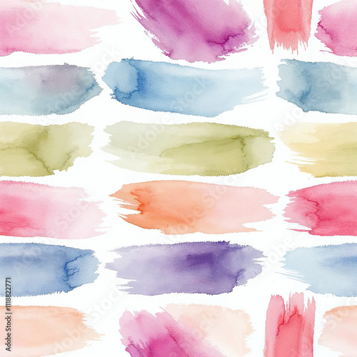 Watercolor abstract background with brushes
