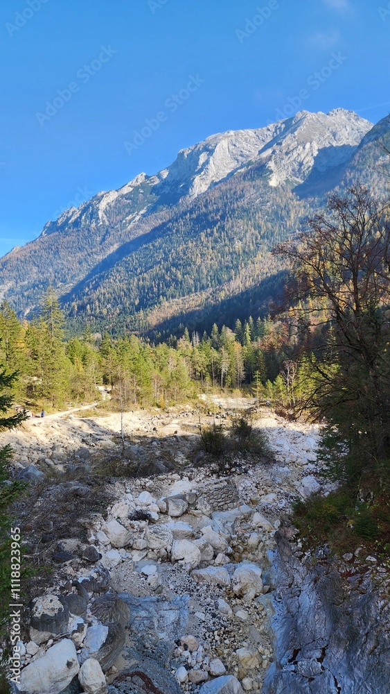 Dried mountain river in Austria Dried mountain river in Austria