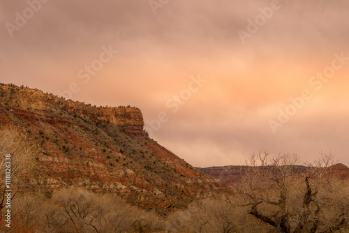 sunset in the mountains