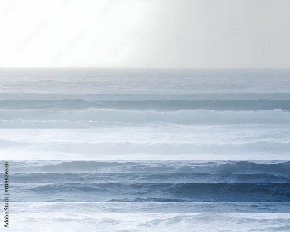 Serene ocean waves in soft blue hues, evoking calm and tranquility. Serene ocean waves in soft blue hues, evoking calm and tranquility.