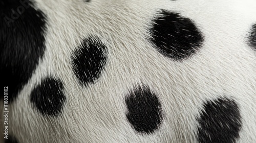 Dalmatian Dog Fur Texture: Close-up of Spots and Hair