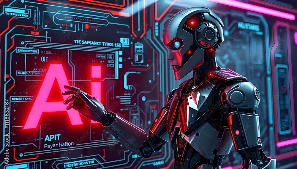 3d robot artificial intelligence glow technology 3d robot artificial intelligence glow technology