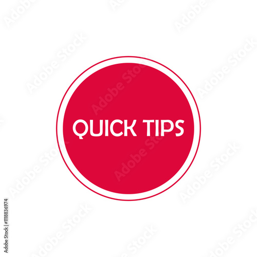 quick tips sign on white background
