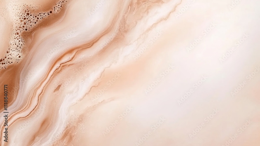 Obraz premium Elegant marble texture with mocha mousse veins and creamy swirls