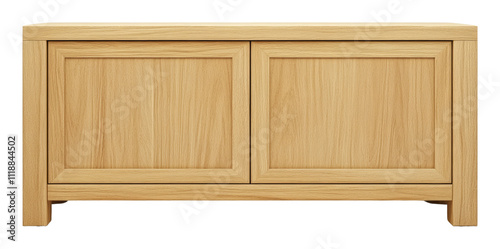 Wooden storage cabinet with natural finish