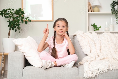 Cute little girl having ide...