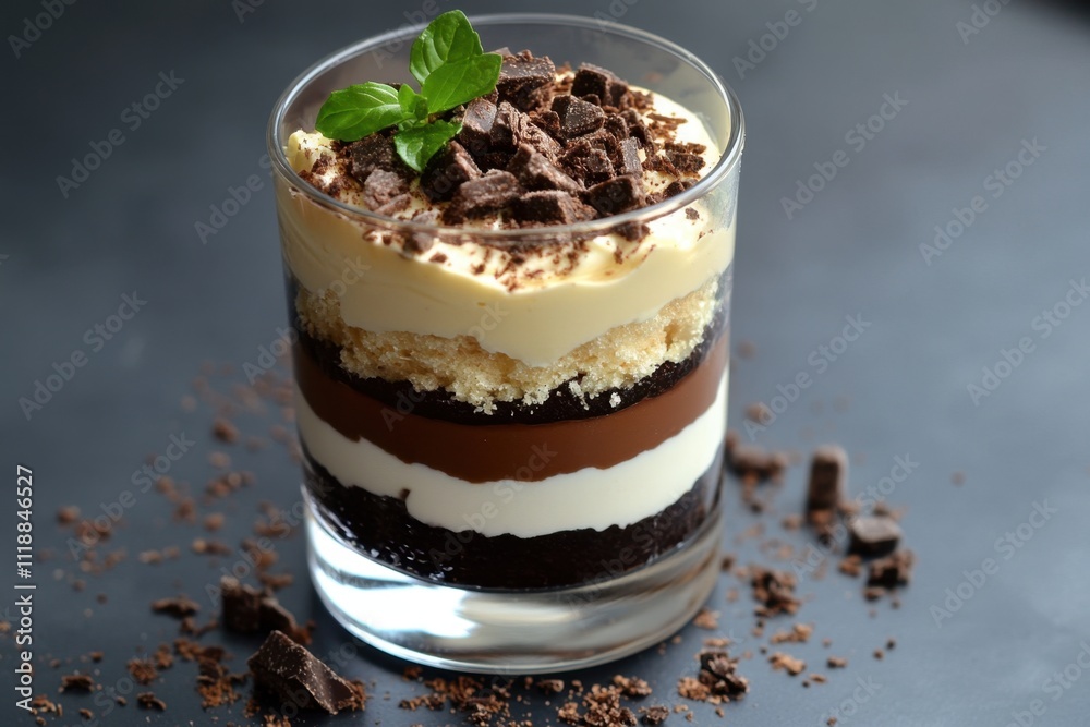 Elegant Layered Dessert in a Glass Elegant Layered Dessert in a Glass