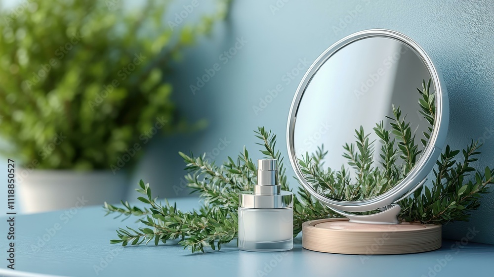 Hyper-Realistic Future Tech Gadgets A smart mirror analyzing skin health and providing personalized skincare recommendations One main object high quality very detailed Professional image Hyper-Realistic Future Tech Gadgets A smart mirror analyzing skin health and providing personalized skincare recommendations One main object high quality very detailed Professional image