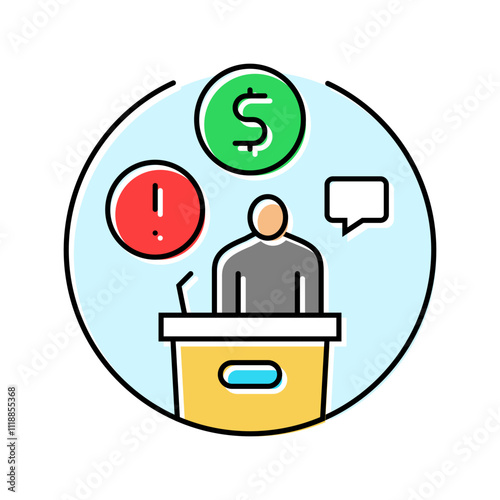 graft money business cash color icon vector. graft money business cash sign. isolated symbol illustration
