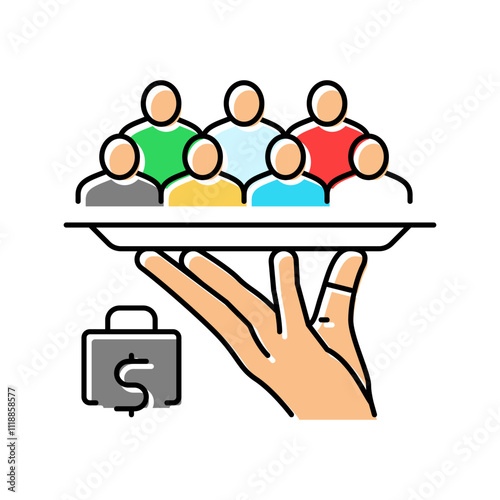 illicit enrichment money business cash color icon vector. illicit enrichment money business cash sign. isolated symbol illustration