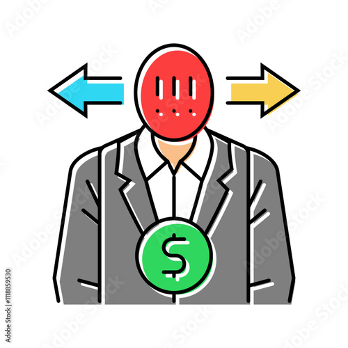 judicial corruption money business cash color icon vector. judicial corruption money business cash sign. isolated symbol illustration