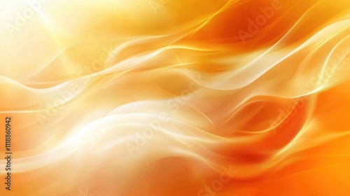 Soft Orange Waves with Light Swirls in a Gradient Background