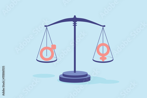 Gender equality flat style illustration vector design
