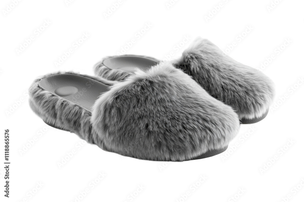Soft and plush gray furry slippers designed for ultimate comfort and warmth. Perfect for relaxing at home during the chilly winter months, providing a cozy and luxurious feel. Soft and plush gray furry slippers designed for ultimate comfort and warmth. Perfect for relaxing at home during the chilly winter months, providing a cozy and luxurious feel.