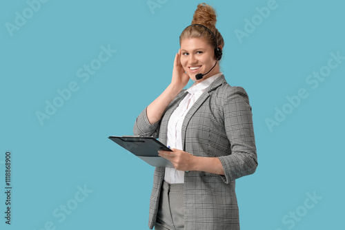 Female technical support ag...