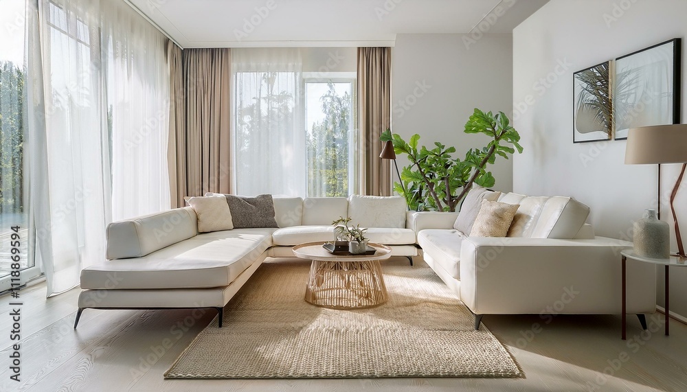 Fototapeta premium Creating a stylish bar cart in living rooms