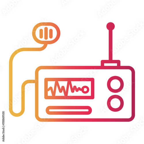transmitter Line Gradient Icon