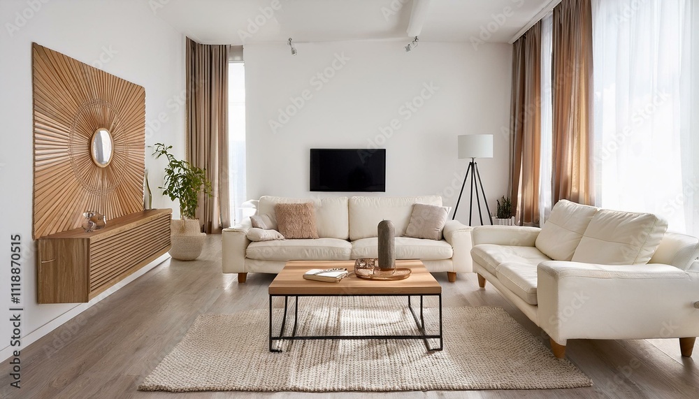 Fototapeta premium Creating a relaxing retreat in living rooms