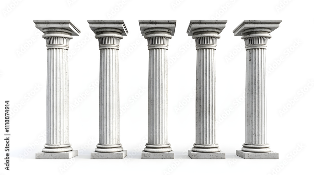 Columns or pillars representing business values Columns or pillars representing business values