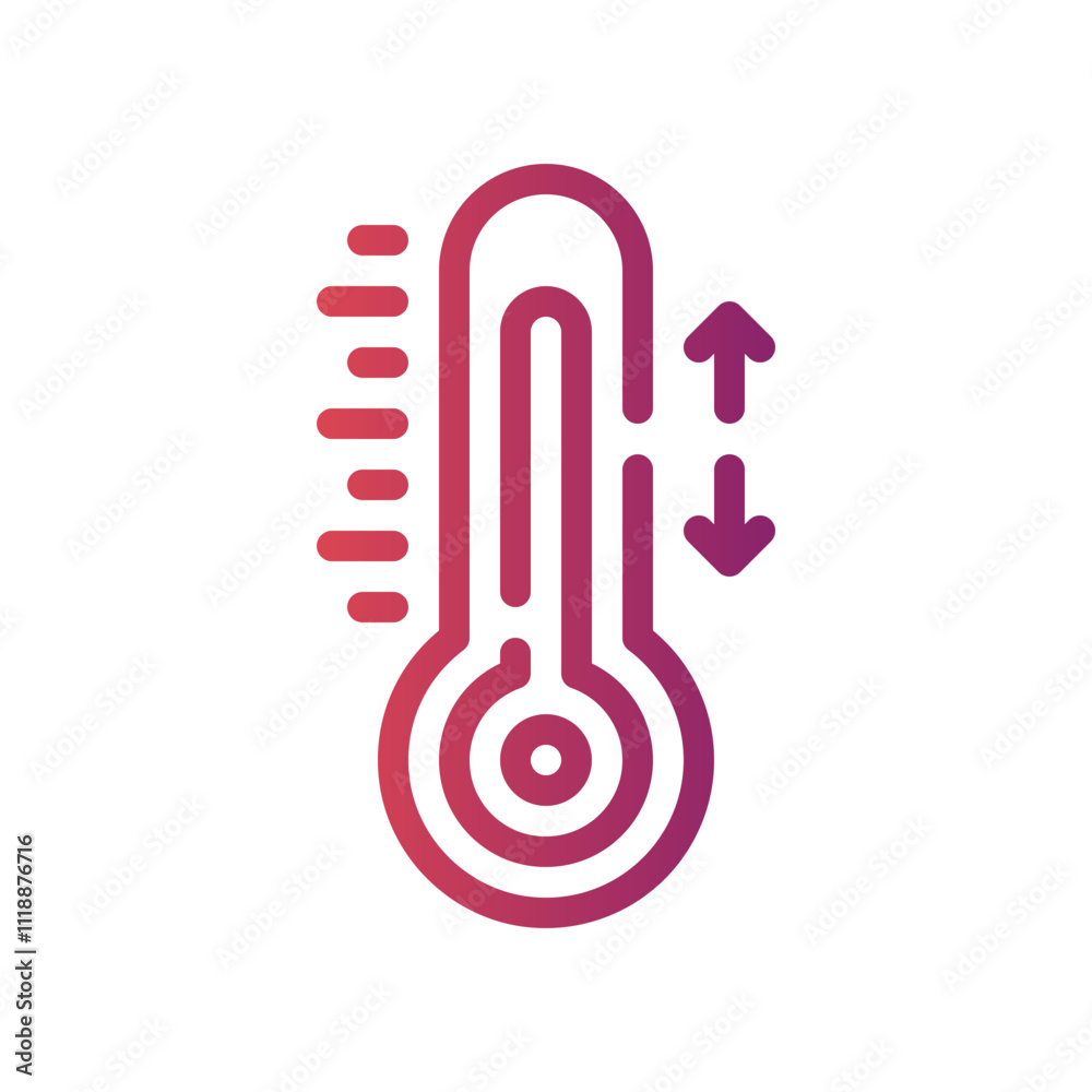 thermometer gradient icon thermometer gradient icon