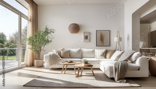 Creating a Stylish Entertainment Center in White and Neutral Living Room