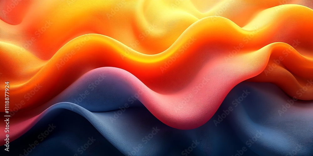 Fototapeta premium Abstract colorful wavy texture background.