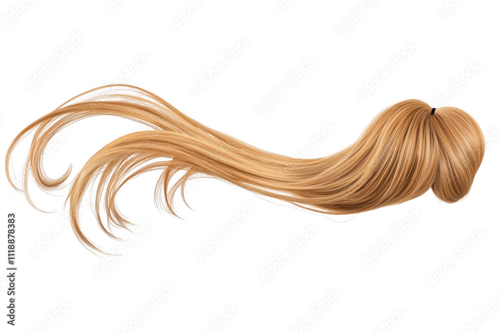 Blond hair isolated on a png transparent background, long wavy ponytail style. Blond hair isolated on a png transparent background, long wavy ponytail style.