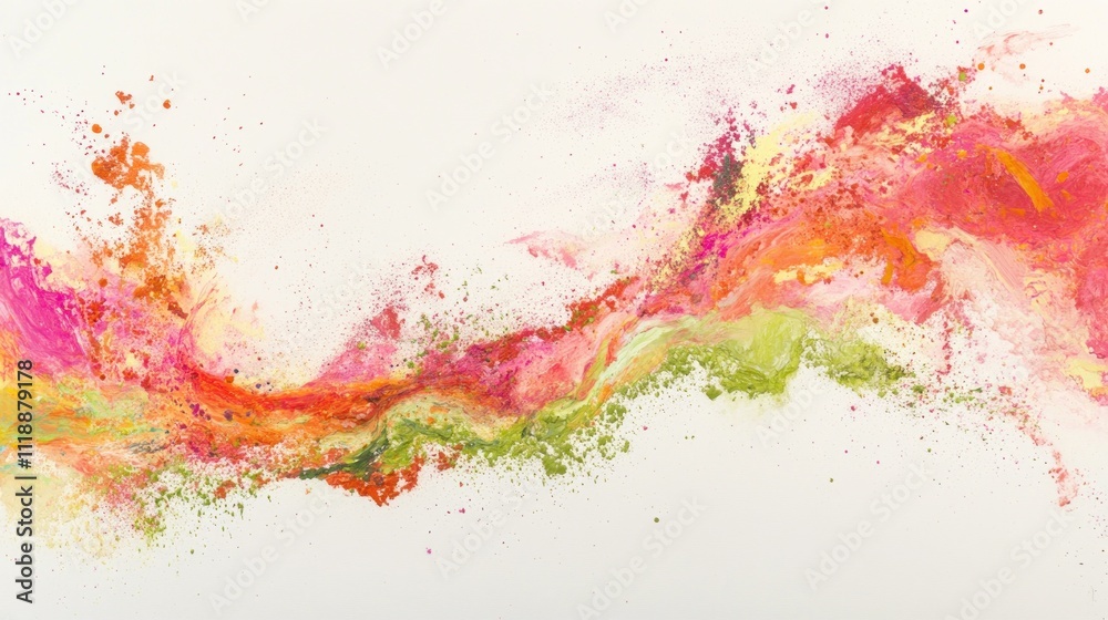Obraz premium Abstract Colorful Explosion: A vibrant wave of color