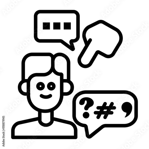 discrimination Line Icon