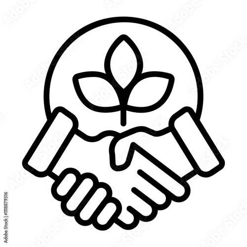 coorperation Line Icon
