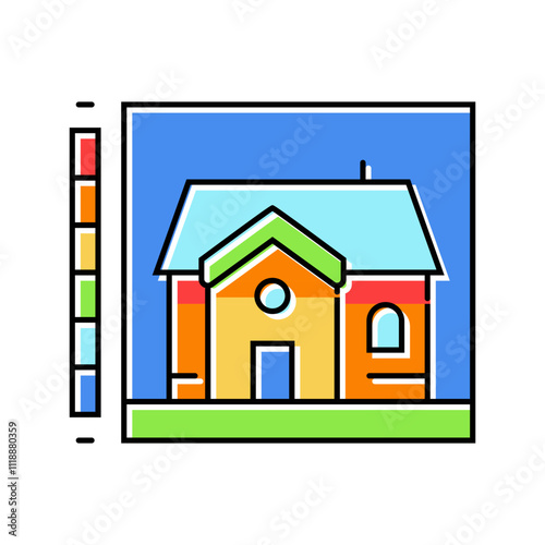 thermal imaging audit energy color icon vector. thermal imaging audit energy sign. isolated symbol illustration