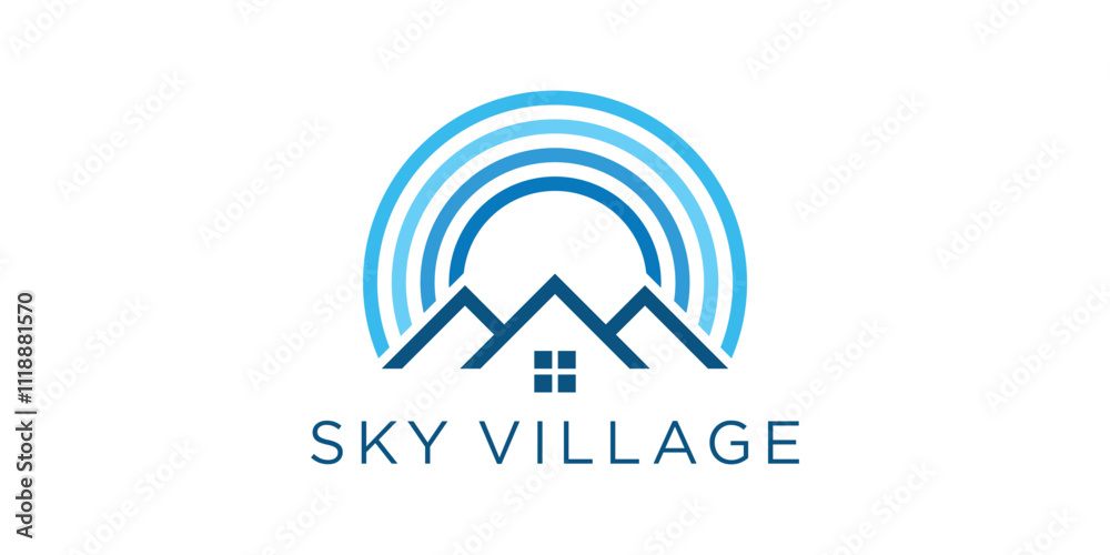 Home logos, housing with summer shades, logos for real estate business Home logos, housing with summer shades, logos for real estate business