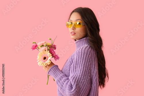 Pretty young Asian woman in...