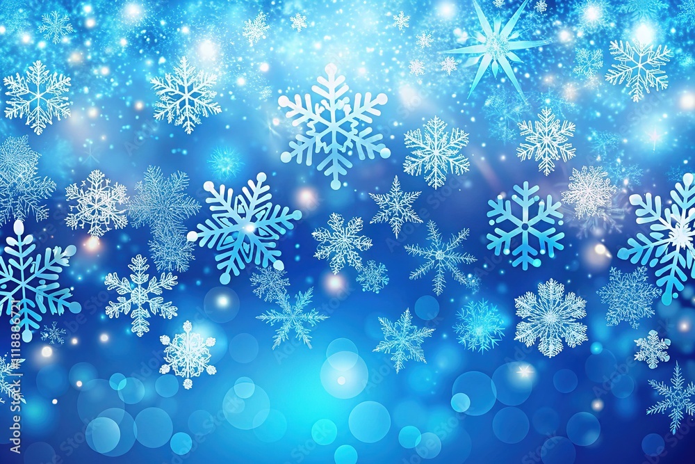 Blue Winter Banner Snowflake Background Rule of Thirds Blue Winter Banner Snowflake Background Rule of Thirds