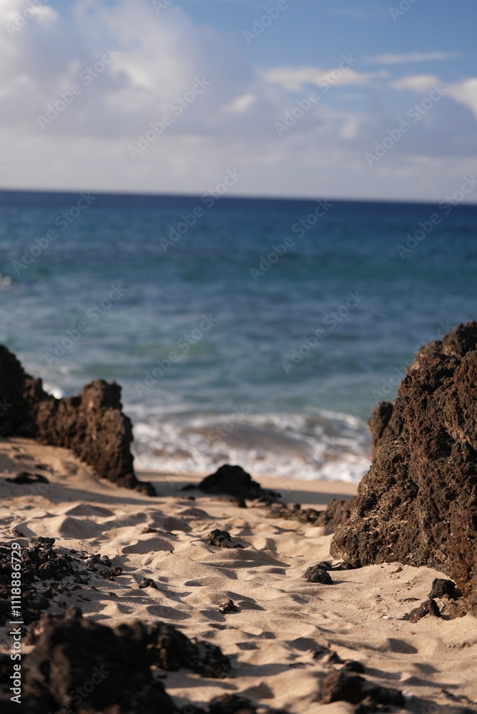 Secret beach and coral rocks in Maui Hawaii Secret beach and coral rocks in Maui Hawaii