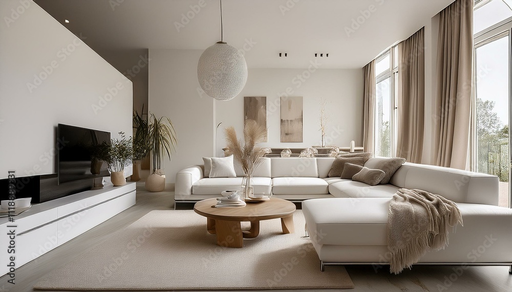 Fototapeta premium Creating a stylish focal point in living rooms