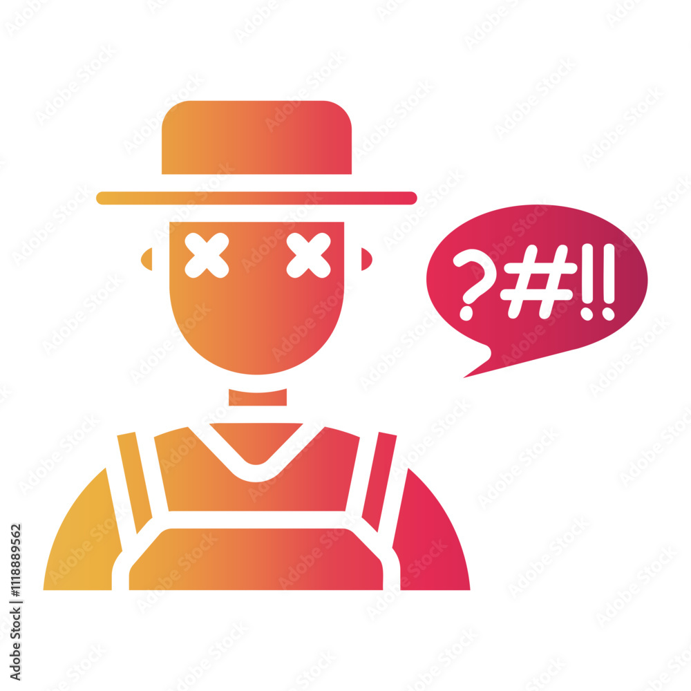 Fototapeta premium discrimination Gradient icon