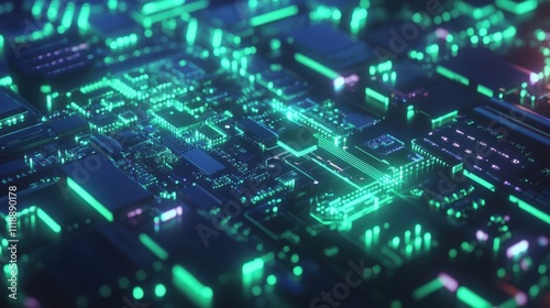 Futuristic Circuit Board Technology Background