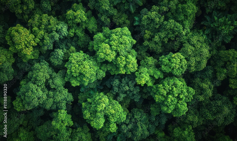 Aerial View of Dense Green Forest with Rich Foliage and Textures Captured for Carbon Neutrality and Sustainability Aerial View of Dense Green Forest with Rich Foliage and Textures Captured for Carbon Neutrality and Sustainability