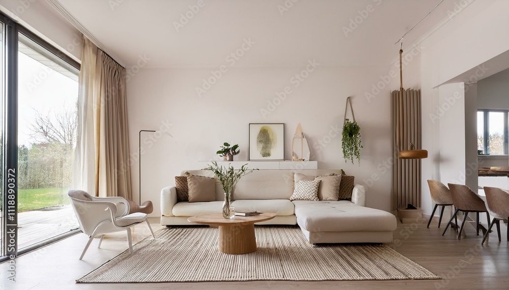 Fototapeta premium Incorporating unique lighting fixtures in living rooms