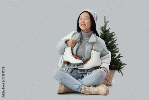 Beautiful young happy Asian...