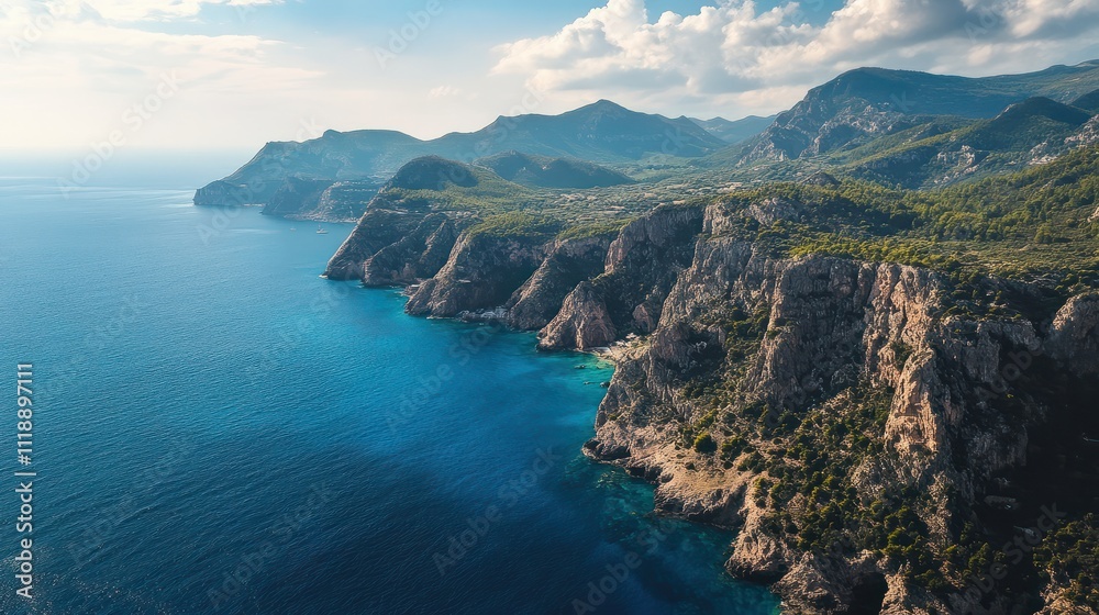 Fototapeta premium Aerial landscape drone view.