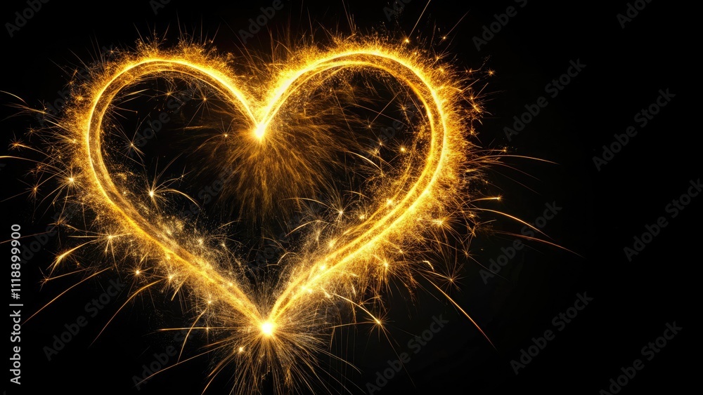 Sparkling Heart: New Year's, Wedding, Birthday Celebration Design Sparkling Heart: New Year's, Wedding, Birthday Celebration Design