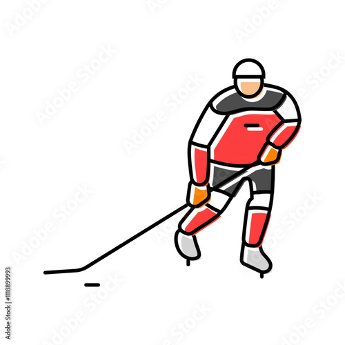 wrist shot ice hockey sport game color icon vector. wrist shot ice hockey sport game sign. isolated symbol illustration