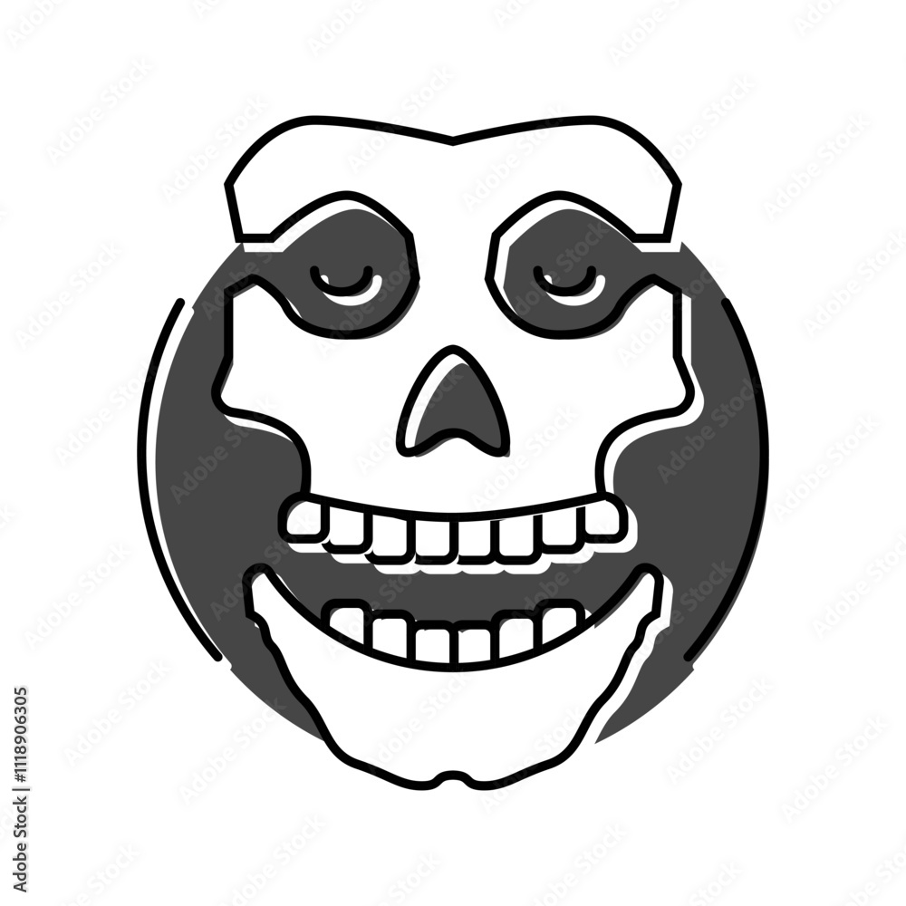 Fototapeta premium punk rock subculture style color icon vector. punk rock subculture style sign. isolated symbol illustration